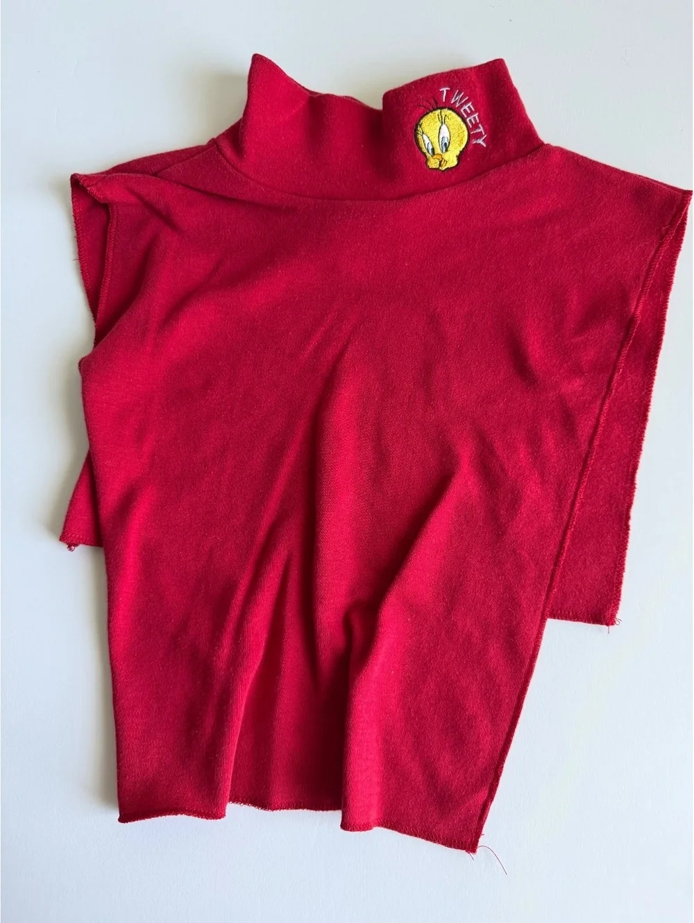 Kids Vintage 1998 Looney Tunes Tweety Bird Mock-Neck Collar Dickey Set